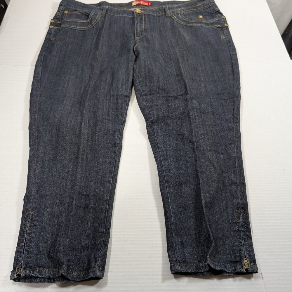Apple Bottoms Jeans Women's Plus 24 Blue Jeans Zipper ankles